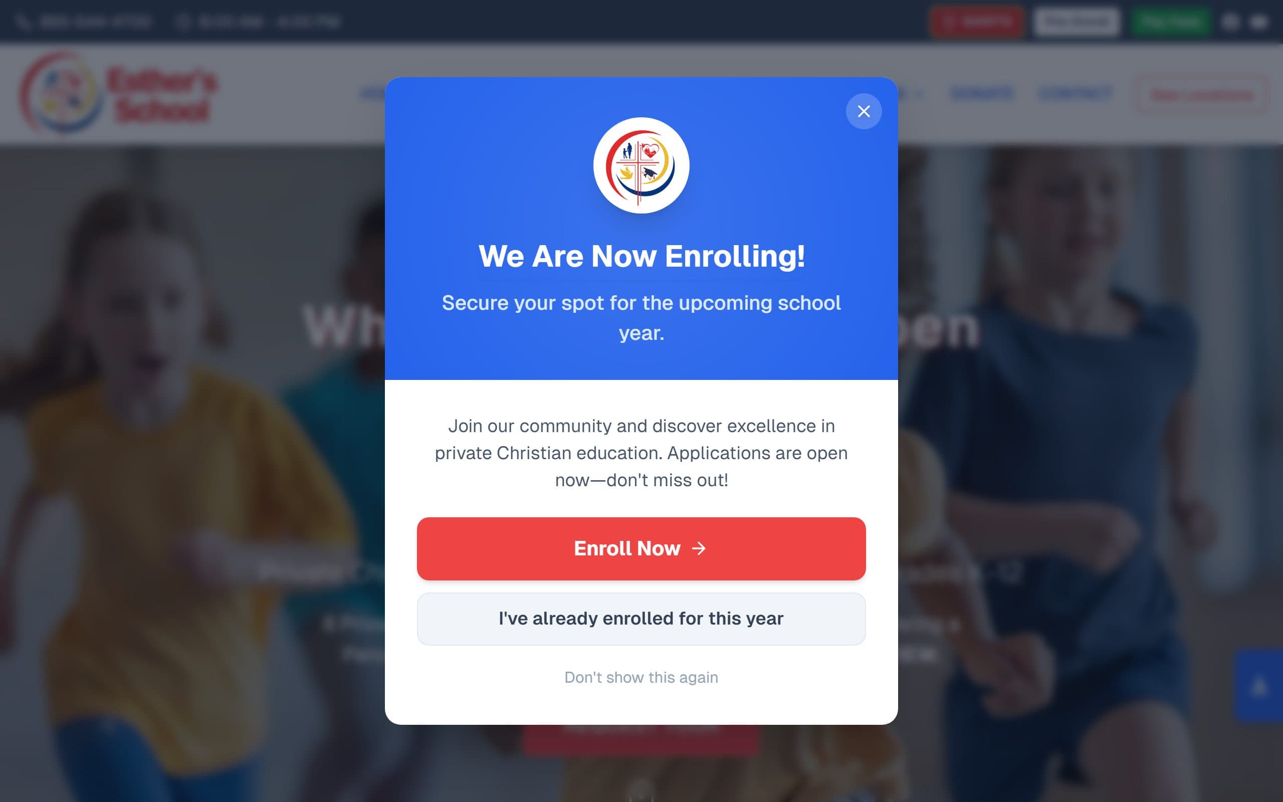 Esther School USA website